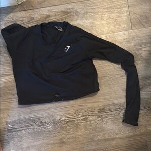 Gymshark Black Long Sleeve Crop Top